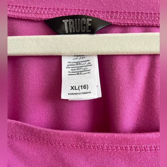 Truce Stylish Pink Long Sleeve Kids Tee with Embellished Sleeves - Picture 2 of 5